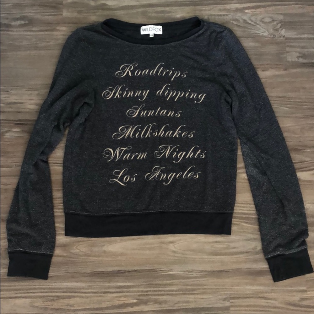 Wildfox long sleeve sweater with graphics